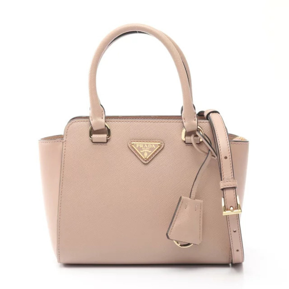 Prada SAFFIANO SOFT C Handbag Leather Beige
